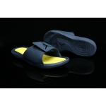 Wholesale Cheap Air Jordan Hydro 6 Sandals Shoes Dark Blue/Yellow-Black