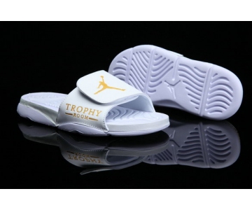 Wholesale Cheap Air Jordan Hydro 6 Sandals Shoes White/Yellow