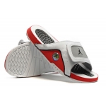 Wholesale Cheap Jordan 13 slipper Shoes White/Red-Grey