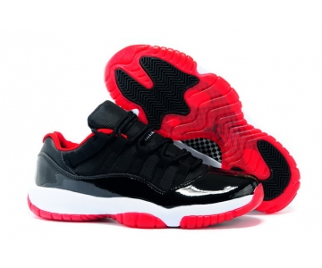 Wholesale Cheap Air Jordan 11 Retro Low Size 14 15 16 Bred black/red-white