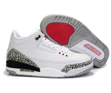 Wholesale Cheap Air Jordan 3 Big Size 14 15 16 White/Cement Grey-black-red