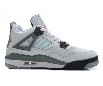 Wholesale Cheap Air Jordan 4 Big Size 14 15 16 White/wolf gray-black