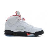 Wholesale Cheap Air Jordan 5 Big Size 14 15 16 White/red-black