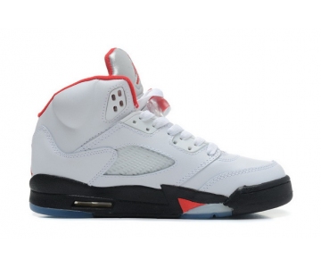 Wholesale Cheap Air Jordan 5 Big Size 14 15 16 White/red-black