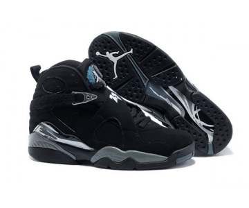 Wholesale Cheap Air Jordan 8 Chrome Black/Grey-White