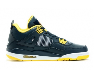 Wholesale Cheap Air Jordan 4 2016 Spring Black/yellow-white