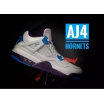 Wholesale Cheap Air Jordan 4 Hornets White/blue-purple