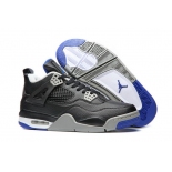 Wholesale Cheap Air Jordan 4 Motorsport Away Retro Black/Royal-Gray-White