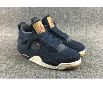 Wholesale Cheap Air Jordan 4 Retro Denim Blue/White-Tan