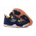 Wholesale Cheap Air Jordan 4 Retro Shoes Dark blue/yellow