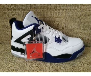 Wholesale Cheap Air Jordan 4 Retro Shoes Motorsport Blue/White-Black