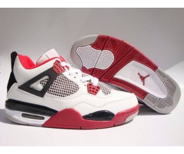 Wholesale Cheap Air Jordan 4 Retro Shoes Red/Black/White