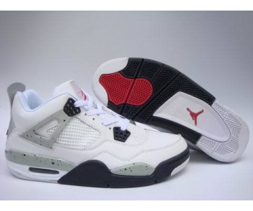 Wholesale Cheap Air Jordan 4 Retro Shoes White/Black