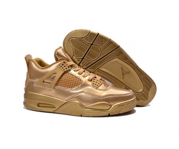 Wholesale Cheap Air Jordan 4 Retro Shoes gold