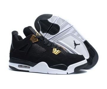 Wholesale Cheap Air Jordan 4 Royalty Black Gold White