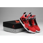 Wholesale Cheap Air Jordan 4 V TORO BRAVO Shoes Fire Red/White-Black-Cement Grey