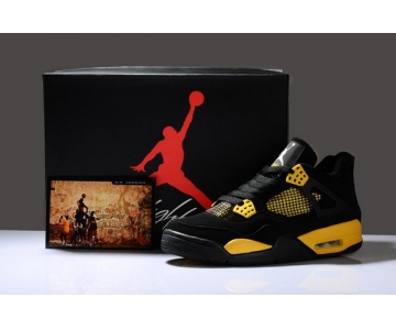 Wholesale Cheap Air Jordan IV New Shoes Yellow/Black