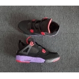 Wholesale Cheap Mens Air Jordan 4 Raptors Black/Purple-Red