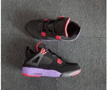 Wholesale Cheap Mens Air Jordan 4 Raptors Black/Purple-Red