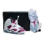 Wholesale Cheap Air Jordan 6 Grapes Shoes White/purple-black