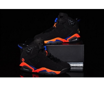 Wholesale Cheap Air Jordan 6 New York Knicks Black/red-blue