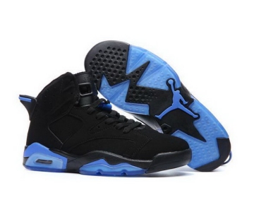 Wholesale Cheap Air Jordan 6 Retro Shoes Black/Transparent blue