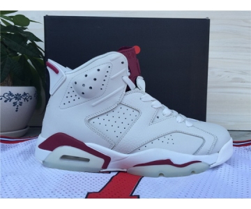 Wholesale Cheap Air Jordan 6 Retro Shoes White/red