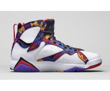 Wholesale Cheap Air Jordan 7 Retro Nothing But Net White/university red-bright concord