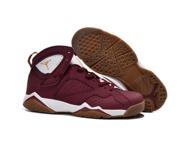 Wholesale Cheap Air Jordan 7 Retro Shoes Red Brown/White