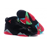 Wholesale Cheap Air Jordan 7 barcelona nights Shoes Black/Red-Blue-Green