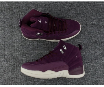 Wholesale Cheap Air Jordan 12 Retro Bordeaux Purple/White-Tan