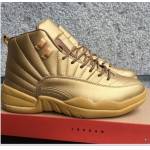Wholesale Cheap Air Jordan 12 Retro Shoes Gold