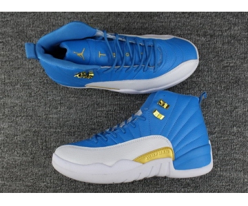 Wholesale Cheap Air Jordan 12 Retro Shoes University Blue/white-gold