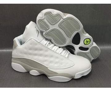 Wholesale Cheap Air Jordan 13 Low White Cat White/Metallic Silver