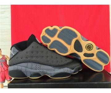 Wholesale Cheap Air Jordan 13 QUAI 54 Low Shoes Black/Khaki