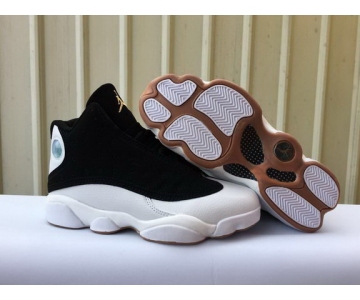 Wholesale Cheap Air Jordan 13 Retro Gum Soles Black/White-Gum