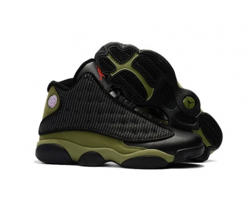 Wholesale Cheap Air Jordan 13 Retro Olive Black/Green-Red