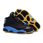 Wholesale Cheap Air Jordan 13 Retro Shoes Black/blue-yellow