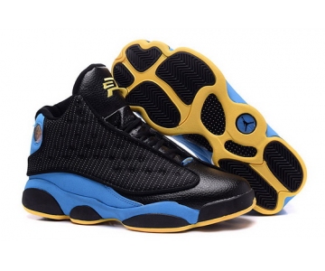 Wholesale Cheap Air Jordan 13 Retro Shoes Black/blue-yellow