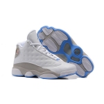 Wholesale Cheap Air Jordan 13 Retro Shoes White/Gray-UNC Blue