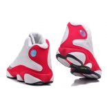 Wholesale Cheap Air Jordan 13 Retro Shoes White/Grey Toe-fire red