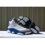 Wholesale Cheap Air Jordan 13 Retro Shoes White/Italy Blue-Wolf Grey