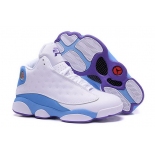 Wholesale Cheap Air Jordan 13 Retro Shoes White/blue-purple