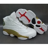 Wholesale Cheap Air jordan 13 Retro Shoes White/Gold-Red