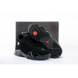 Wholesale Cheap Air Jordan 14 Black Cat Black/Red