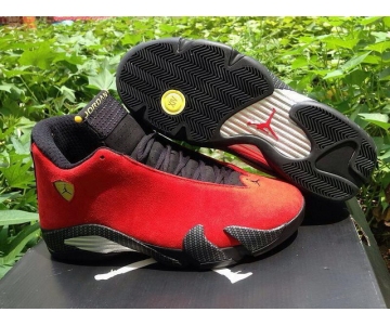 Wholesale Cheap Air Jordan 14 Ferrari Shoes Fusion Red/black-yellow