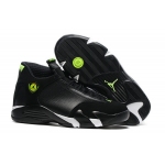 Wholesale Cheap Air Jordan 14 Indiglo Black/White-Green