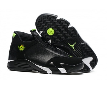 Wholesale Cheap Air Jordan 14 Indiglo Black/White-Green