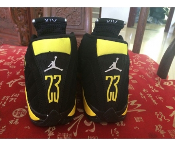 Wholesale Cheap Air Jordan 14 Thunder Shoes Black/Vibrant Yellow-White