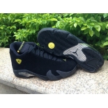 Wholesale Cheap Jordan 14 Ferrari Shoes Black/yellow